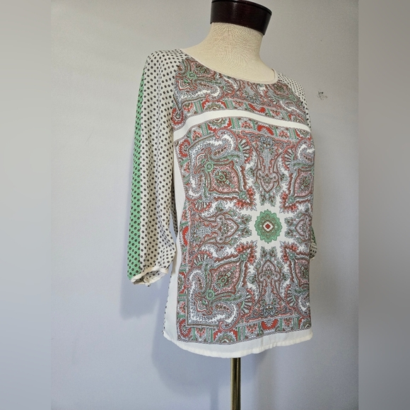 Scotch And Soda/ Maison Scotch Paisley Print Women's Top. Size Small - Picture 3 of 15
